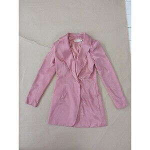 Choosy Sunset Vibes Pink Satin Blazer Mini Dress Size 0 Barbie